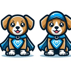 Fototapeta premium puppy mascot logo on white background