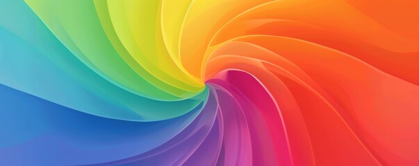 Vibrant rainbow swirl background with colorful gradient abstract pattern