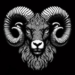 black and white pattern Animal vector illustration
