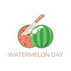 Abstract Brown National Watermelon Day Fast Food Background Vector Design Style For Poster Or Postcard