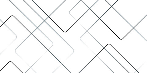 Abstract grey lines on white background with luxury shapes architecture plan. Modern pattern elegant gray line template background.	