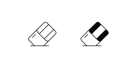 eraser icon with white background vector stock illustration