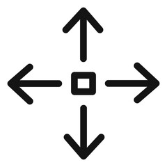 Arrow Expand Icon Perfect for Growth and Enlargement Concepts