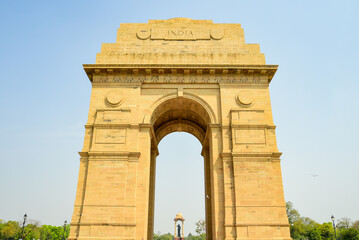 Obraz premium インドデリーにあるインド門の風景Scenery of India Gate in Delhi, India