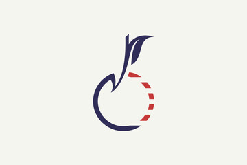 Illustration vector graphic of modern simple american apple. Good for logo