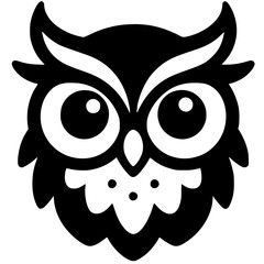 Simple owl logo silhouette