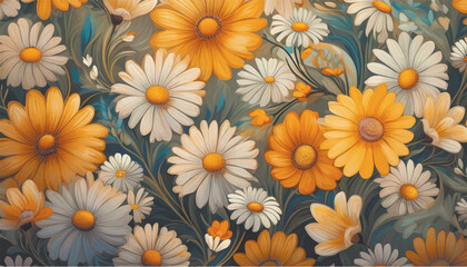 background of yellow flowers