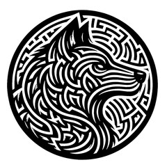 black and white pattern Animal vector illustration
