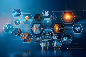 startup business symbolizing marketing connectivity, various aspects of technology and innovation.