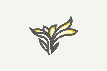 Illustration vector graphic of yellow flower. Good for logo