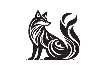 The fox silhouettes vector illustration. 