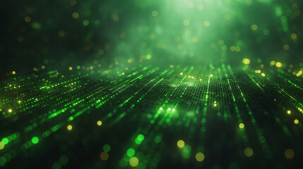 A green background with a lot of small green dots. The dots are scattered all over the background, creating a sense of movement and energy