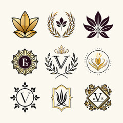 set of laurel wreaths