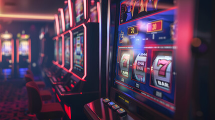 Naklejka premium Spannende Spielautomaten im Casino