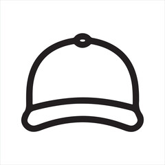 cap single Line Icon Vector Design outline.