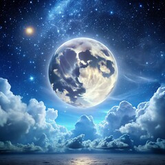 Obraz premium sky night moon ,realistic 