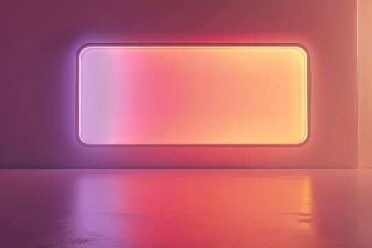 A neon sign is lit up on background