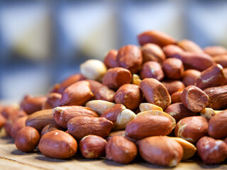Culinary Peanut Image. Peanuts captured up close, ideal for cookbooks or online recipe visuals.