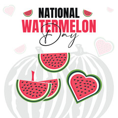 National Watermelon Day background design