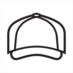 cap single Line Icon Vector Design outline.