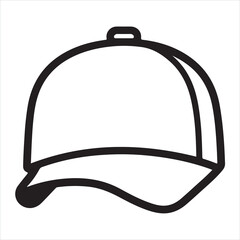 cap single Line Icon Vector Design outline.