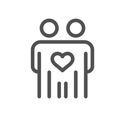 Core values related icon outline and linear vector.	
