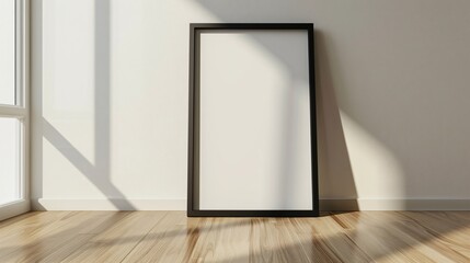 Blank Picture Frame Mockup in Minimalist Interior