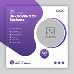 Corporate Business Social Media Post Design, Facebook, Instagram, Digital Marketing Agency Template Design