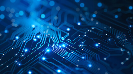 Artificial Intelligence: Abstract Digital Motherboard