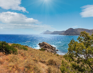 Fototapeta premium Summer Portman bay (Costa Blanca, Spain).