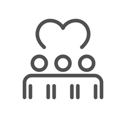 Core values related icon outline and linear vector.	
