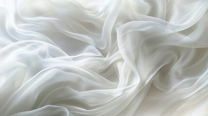 Obraz premium White fabric flowing in wind, looks soft and elegant