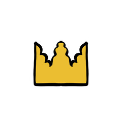 simple royal gold crown illustration PNG