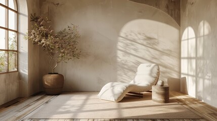 Modern home mockup interior background