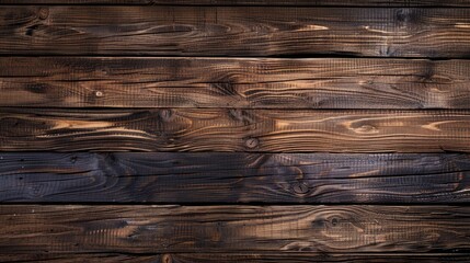 Brown wooden texture background with copy space for text ideal for wood finish material shop Natural banner featuring painted plank timber on wall suitable for loft or minimalistic indoor in