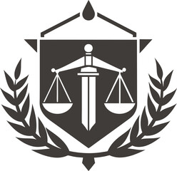 Unique Minimalist Law Firm Logo Vector Design