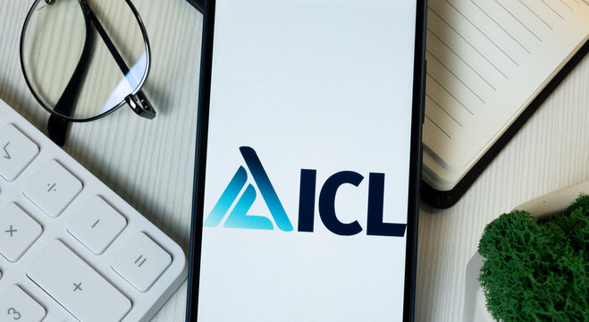 New York, USA - 11 June 2024: Israel Chemicals Logo on Phone Screen, ICL Company Icon