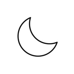 Night Sky Moon Icon Perfect for Astronomy and Sleep Themes