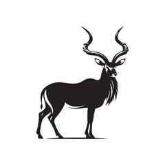 Antelope silhouette for creative inspiration - mammal silhouette
