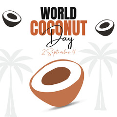 vector illustration for world coconut day background