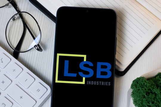 New York, USA - 11 June 2024: LSB Industries Logo on Phone Screen, Company Icon