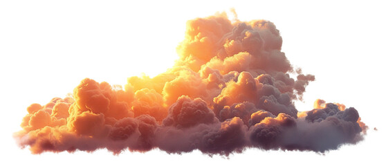 Picturesque sunset clouds cut out