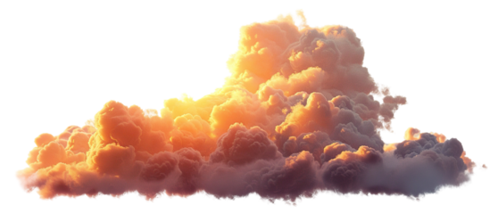 Picturesque sunset clouds cut out