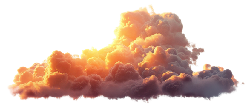 Picturesque sunset clouds cut out - Powered by Adobe