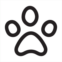 dog feet single Line Icon Vector Design outline
