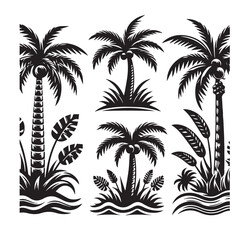 palm tree silhouettes