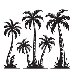 Fototapeta premium Palm tree silhouette 