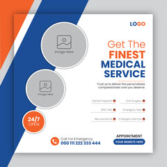 Healthcare social media post design template