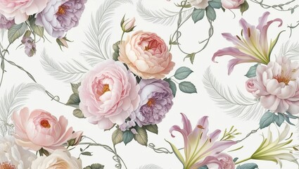 Elegant floral pattern illustration art.