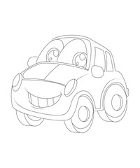 Vehicle coloring page for kids